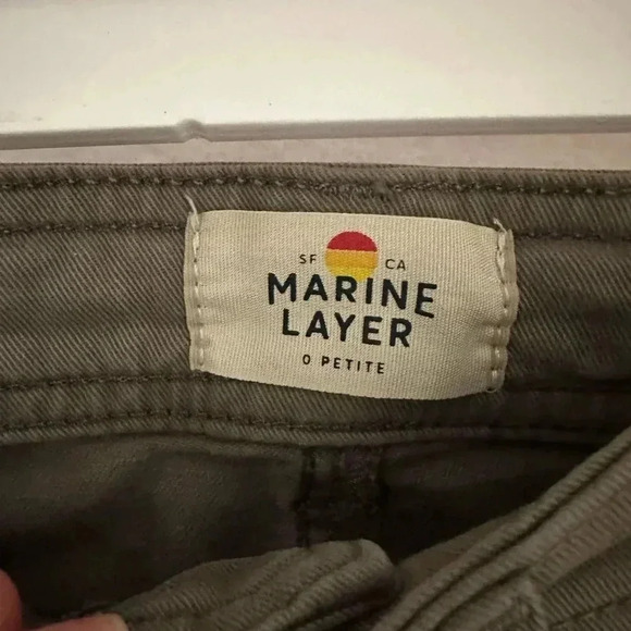 Marine Layer Bridget Crop Pant - Dusty Olive - 0 Petite - Picture 6 of 9